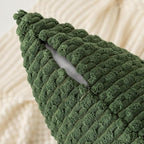 Kevin Textile Spring 20x54 Inch Long Body Lumbar 1 Pack Boho Decorative Throw Pillow Cover Soft Striped Corduroy Rectangle Cushion Case Farmhouse Accent for Living Room Couch Sofa Bed, Moss Green