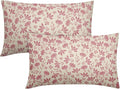 Light Pink Floral Pillow Covers 12x20 Set of 2 Vintage Rustic Old Style Cute Small Flower Pink Cream Print Decorative Outdoor Pillowcases Farmhouse Throw Cushion Case Decor for Couch Sofa Bed