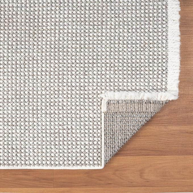 LUXE WEAVERS Solid Machine Woven Stone 5x7 Area Rug, Indoor Stain-Resistant Carpet