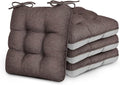 Love's cabin Memory Foam Chair Cushions Set of 4, 15.5"x15.5"x3.5" Indoor & Outdoor Seat Pads for Dining, Kitchen, Office, Patio Chairs - Coffee