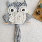 ACEDSGN Macrame Owl Wall Hanging Boho Hippy Decor, Handmade Tapestry Fiber Art Wall Decor for Nursery Bedroom Living Room, Sustainable Gift for Owl Lovers & Nature Fans