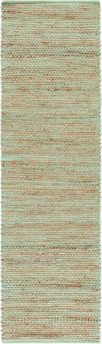 SAFAVIEH Cape Cod Collection Runner Rug - 2'3" x 8', Green & Natural, Handmade Jute, Ideal for Living Room, Hallway, Foyer, Bedroom (CAP236Y-28)