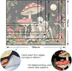 Accnicc Mushroom Skull Tapestry Skeleton Lover Floral Plant Tapestries for Bedroom Aesthetic Cool Nature Moon Star Wall Art for Dorm Living Room Decor (Red, 80'' × 60'')
