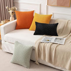 Kevin Textile 14x24 Inch Pillow Cover 1 Pack Boho Decorative Soft Striped Corduroy Lumbar Farmhouse Accent Rectangle Cushion Case for Living Room Couch Sofa Bed, Black