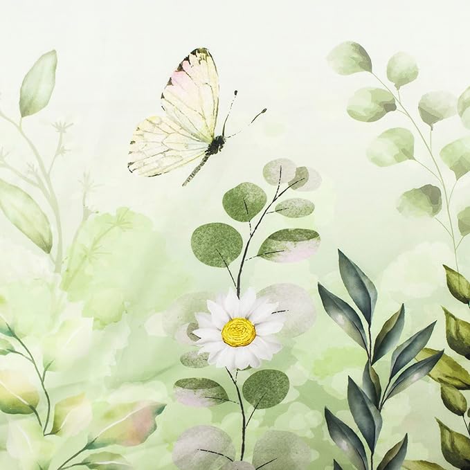 EOBTAIN Sage Green Leaves Tapestry Eucalyptus Leaf Botanical Plant Vintage Daisy Flowers Butterfly Floral Tapestries Simple Cottagecore Aesthetic Tapestry Wall Hanging Living Room Bedroo Dorm 59Wx51H