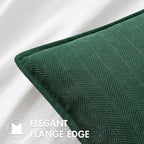 MIULEE Pack of 2 Green Decorative Pillow Covers 20x20 Inch Soft Chenille Luxurious Couch Throw Pillows Farmhouse Cushion Covers with Elegant Design for Sofa Bedroom Living Room Home Decor