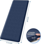 Mattitude Kitchen Mat Cushioned Anti-Fatigue Floor Mat Water Resistant Non-Slip Mats and Rugs Standing and Comfort Desk Mats for House Sink Office Laundry (Blue, 17.3"x39")