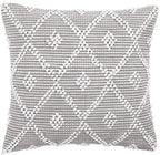 Lush Decor Adelyn Decorative Throw Pillow Cover, 20" W x 20" L, Light Gray - Square Pillow - Gray Diamond Pillow - Textured Pillows - Hygge Decor - Farmhouse Throw Pillows For Bed, Couch, Or Chair