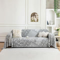 ROOMLIFE Black Couch Covers for Sofa, Sofa Covers Washable Non Slip Furniture Protector Couch Sofa Covers for 3 Cushion Couch, Breathable Sofa Slipcovers Couch Cover Blanket with Tassels 71" X 150"