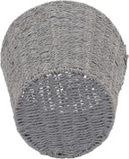 Household Essentials Woven Waste Basket, Gray Paper Rope Waste Bin for Bathroom, Bedroom, Office
