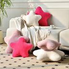 Xiashrk Star Pillow, Decorative Throw Pillows for Bed Couch, 15" Star Shaped Pillow Plush Floor Cushions Room Decor Pillow with Soft Faux Rabbit Fur for Sofa Bedroom Living Room