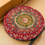 Mandala Meditation Cushion, Boho Meditation Mat, Meditation Pillows for Sitting on Floor, Cushions for Sitting in Home and Outdoor, Round Floor Pillows Cushion Seating for Yoga Accessories 22'' X 22''