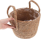 Cabilock Seagrass Planter Basket Wicker Flower Pot Straw Flowerpot for Indoor Plants 9.8 H X 9.8 W Decorative Boho Style Planter for Living Room Patio Garden