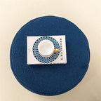Round Pouf Ottoman 20 x 20 x 14 Inches Boho Poof Home Decor Floor Pouffe Ottoman Foot Rest for Couch Sofa Bean Bag Chairs Living Room Bedroom (Navy)