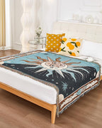 Erke Chair Recliner Cover Boho Throw Blanket Hippie Room Decor Wall Hanging Tapestry Outdoor Picnic Camping Rug Mattress Beach Towel Sofa Furniture Slipcover Bohemian 50”x70” The Sun and Moon Stars