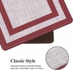 Mattitude Kitchen Mats Set of 2 Cushioned Rugs Anti-Fatigue Mats for Kitchen Floor,Waterproof Non-Slip Mats and Rugs Set for Office,Floor,Laundry 17.3"×29"+17.3"×59",Red