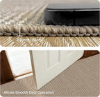 Easy Jute Rug 2x6: Indoor Outdoor Natural Boho Area Rugs for Hallway Patio Non Slip - Farmhouse Neutral Contemporary Carpet Mat for Entryway Kitchen Laundry Room Bedroom Washable