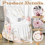 Chumia 6 Pcs Baby Monthly Milestone Blanket for Girl 60" x 40" Butterfly Milestone Blanket Age Photo Photography Backdrop with Newborn Calendar Growth Chart Bib Headband(Beigh,Boho Pattern)