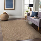 Beverly Rug Easy Jute Natural Large Rug 9x12 Solid Washable Durable Outdoor Indoor Area Rugs for Living Dining Room Patio Office Stain Resistant Non Shedding Indoor Outside Carpet (9 x 12 Natural)
