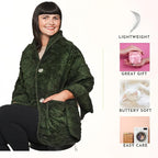 Boho Chic Wearable Blanket -No Sleeves Drape&Go- Poncho Blanket Wrap Shawl - Gifts for Grandma and Mom