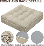 Shinnwa Memory Foam Recliner Cushion for Elderly, Dual-Layer Foam Chair Pad, Patented Design Extra Large Seat Cushion for Couch, Armchair, Wicker Chairs, Floor, 20 × 20 × 5in, Beige