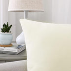 NiNi ALL Decorative Throw Pillow Covers Velvet Soft for Couch Sofa Bedroom Living Room Outdoor Pack of 2 18x18 Inch Cream White