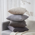Topfinel 12x12 inch 4 Pack Decorative Throw Pillow Covers,Soft Velvet Modern Double-Sided Designs, Mix and Match for Home Fall Decor, Cushion Covers Set of 4 (Grey)