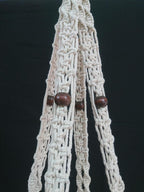 Rope Macrame Plant Hanger Hanging Planter 4 Legs 59 Inch for 12-13 inch Plant Pot, Without Pot and Plant (Cream-Cotton)