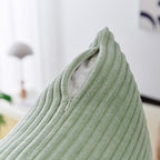 Home Brilliant Sage Green Lumbar Spring Pillow Cover Corduroy Plush Velvet Oblong Decorative Rectangle Pillowcases for Bed Couch Sofa St Patricks Day Decor, Set of 2, 12 x 20 inches(30x50cm), Mint