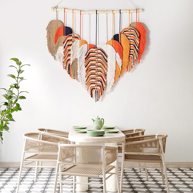 Amestrina Boho Tapestry for Bedroom, Boho Wall Decor for Bedroom, Large Wall Art for Living Room, Macrame Wall Hanging，Wall Tapestry for Living Room (Gold)