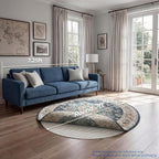 Veken 7x7 Ft Round Rug Pad Gripper for Hardwood Floors, Circle Non Slip Rug Pads for Area Rugs, Thick Rug Grippers for Tile Floors, Under Carpet Anti Skid Mat, Keep Your Rugs Safe and in Place
