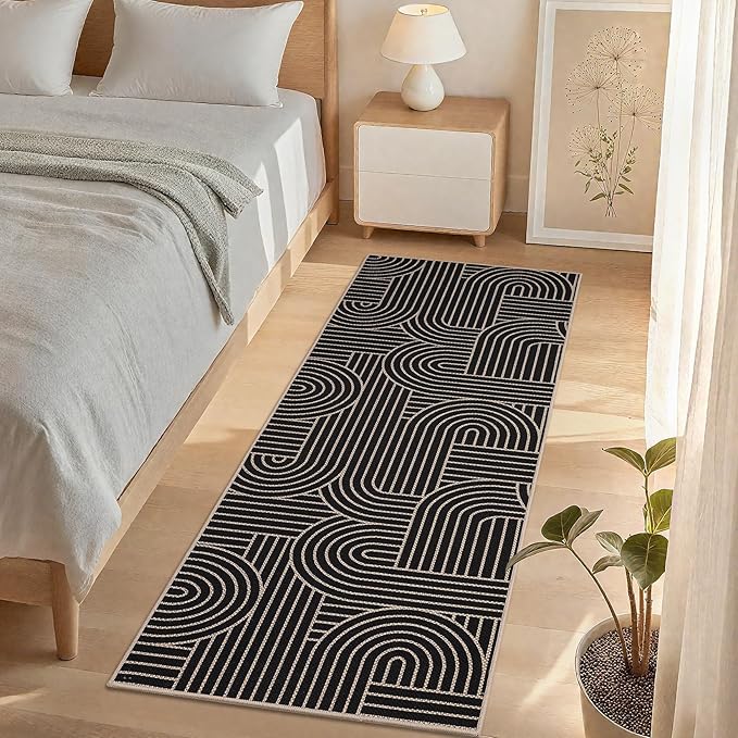 GarveeHome Easy Jute 2x8 Modern Rainbow Runner Rug for Hallway Kitchen Bedroom Non Slip Indoor Outdoor Runner Door Mat for Laundry Porch