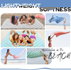 Breathable Bedspread Woven Blanket Extra Large Lightweight Soft Cooling Hot Sleeper Throw Tween Queen Full Size Quilt Thin Comforter Summer Ice Cold Sheet Bed Decor Bedroom Decorative Checkered Grey