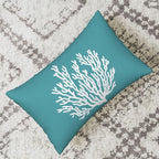 Coastal Pillow Covers 12x20 Set of 2 Aqua Teal Turquoise Coral Starfish Throw Pillows Nautical Ocean Decorations Summer Linen Beach Pillowcase Outdoor Decor Farmhouse Cushion Case for Couch