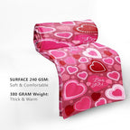 Valentine Blanket Soft Flannel Lightweight Red Pink Love Heart Valentines Throw Blanket Cozy Warm Blankets All Seasons Home Party Decor On Living Room Sofa Couch Bed 60x80 inch