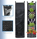 Boho Fabric Hanging Planter (3 Sets of 5 Pockets); Vertical Hanging Herb/Flower Planter