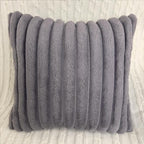 2 Pack 14x14 Pillow Cover Velvet Pillow Covers, Faux Fur Square Throw Pillow Covers for Living Room Decorations Throw Pillow Case, Throw Pillow Cover Cushion Cover for Home Sofa Bedroom Car, Grey