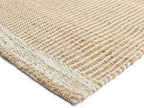 4' x 6' Jute & Wool Area Rug, Handwoven Mini Check with 4-Inch Border – Natural Farmhouse Living Room, Dining & Bedroom Rug, Neutral Flatweave Indoor Décor (4' x 6')