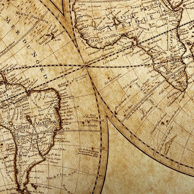 JAWO Old World Map Tapestry, Vintage Wanderlust Pirate Map Tapestry Wall Hanging for Bedroom, Historical Atlas Tapestries Poster Beach Blanket College Dorm Home Decor (80W X 60H)
