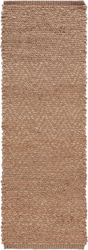SAFAVIEH Natural Fiber Collection Runner Rug - 2'3" x 11', Natural, Handmade Farmhouse Fringe Jute, Ideal for High Traffic Areas in Living Room, Bedroom (NF731A)