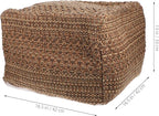 STOBAZA Footstool Cotton Yoga Sitting Cushion Farmhouse Pouf Cozy Japanese Cushion Hyacinth Square Pouf Footrest