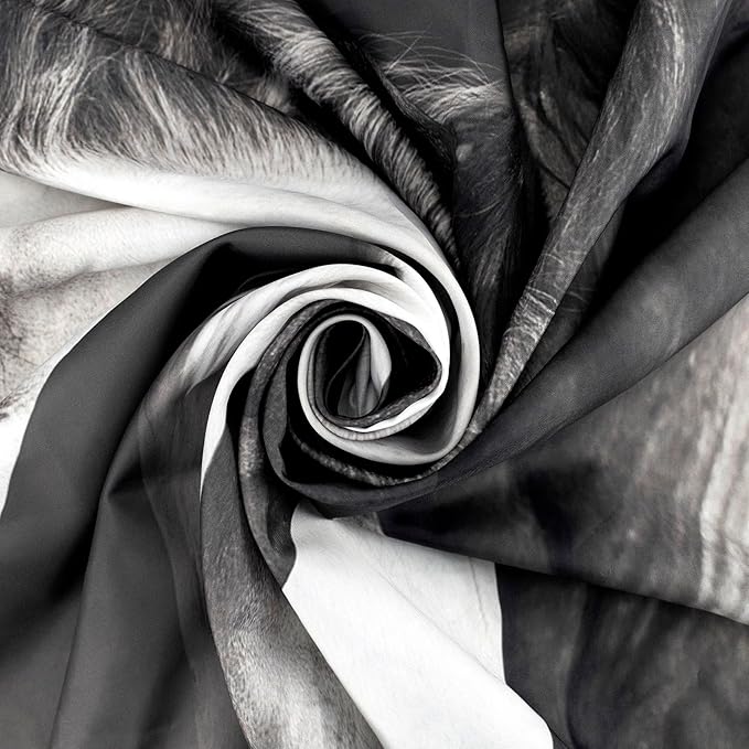 LB Black and White Horse Tapestry for Bedroom Galloping Horses Wall Tapestry Wild Animal Vintage Tapestries Hanging Wall Decor for Living Room Dorm, 59x51 inch