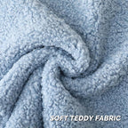 FUTEI Light Blue Throw Pillow Covers 26x26 Inch Set of 2,Furry Faux Fur Teddy Boucle Textured Cushion Covers,Soft Fluffy Decorative Euro Pillow Shams,Home Decor for Couch Bed Living Room Office Car