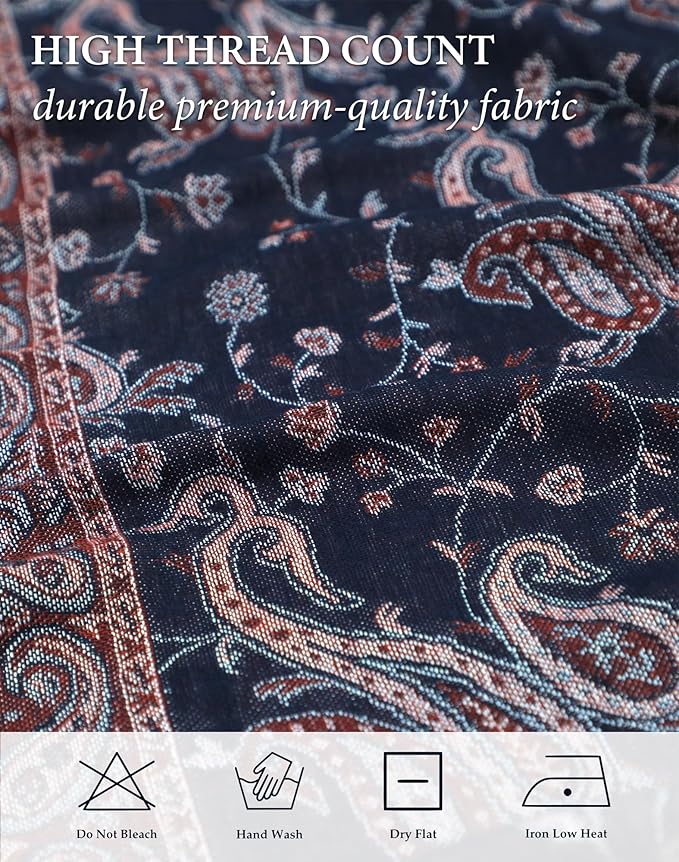 Achillea Reversible Paisley Pashmina Rave Scarf – Exotic Indian Shawls and Wraps for Evening Dresses, Festivals, All Seasons
