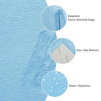 Baby Play Mat for Floor,1.3" Thick Memory foam Tummy Time Mat for Toddlers,Infants,kids,Water-Repellent Soft Nursery Rug,Extra Large Non Slip for Crawling&Yoga,Tatami Style for Living Room(Light Blue)