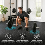 bemaxx Gym Mats Set - 18 pcs EVA Interlocking Foam Floor Tiles (12.6"x12.6"x0.4") 18sqft Protective Gym Flooring Sports Home Workout Exercise Mats Puzzle Garage Fitness Play-Room Pool Treadmill Bike