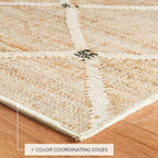 Dash and Albert Kali, Natural, 2' x 3', Diamond, Soft and Cozy, High Traffic, Lightweight, Anti-Slip, Durable, Machine Washable Area Rug for Bedroom, Living Room, Dining, Den, Foyer, Entryway