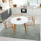 LUXE WEAVERS Solid Machine Woven Green 6x9 Area Rug, Indoor Stain-Resistant Carpet
