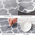 WISELIFE Anti Fatigue Floor Mat - 4/5 Inch Kitchen Mat Non Slip Waterproof Heavy Duty Ergonomic Comfort Mat Durable for Home, Office, Sink, Laundry,(17.3" x 39", Grey)