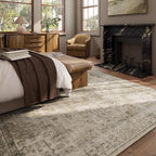 Washable Area Rugs for Living Room: 8x10 Bedroom Area Rugs Boho Vintage Rugs Stain Resistant Non Slip Low Pile Soft Lightweight Carpet for Kitchen Dining Room Farmhouse Nursery Kids Room Home Office